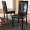Baxton Studio Avery Modern Dark Brown Faux Leather Upholstered Dining Chair, PK2 142-8030 - alternate 4